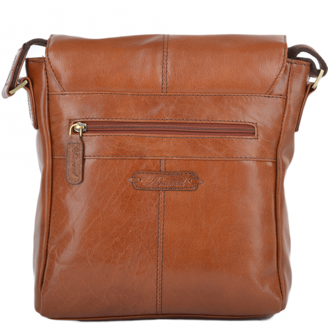 Ashwood Leather Mens Small Leather Flight Side Bag Chestnut/vt : Murphy