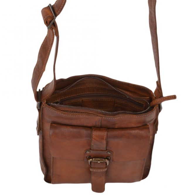 Ashwood Leather Mens Small Vintage Leather Travel Bag Rust : 7993