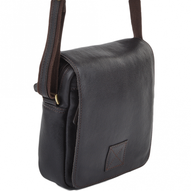 Ashwood Leather Mens Small Zip Around Flight Side Bag Brown/tum : Jerry