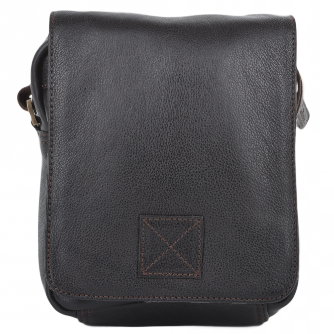 ashwood leather Mens Small Zip Around Flight Side Bag Brown/tum : Jerry