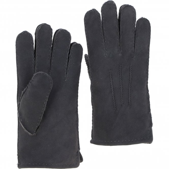 ashwood leather Mens Suede Sheepskin Gloves Grey: DB-407