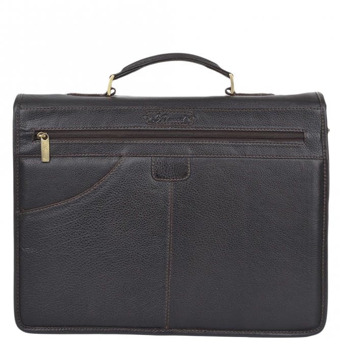 Ashwood Leather Mens Triple Gusset Heavy Duty Leather Briefcase Brown/tum : Gareth