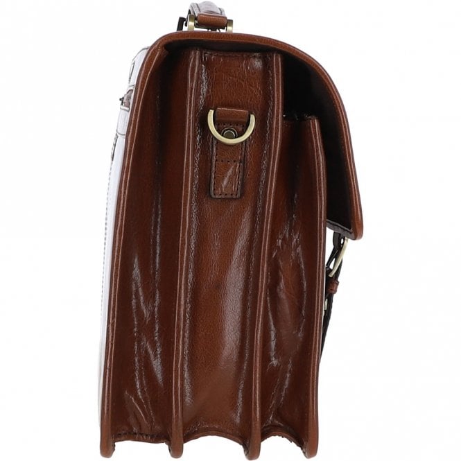 Ashwood Leather Mens Triple Gusset Heavy Duty Leather Briefcase Chestnut : Gareth