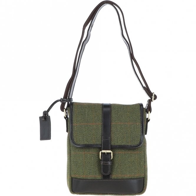 ashwood leather Mens Vintage Hunter Leather Travel Bag Tweed : Toby FB