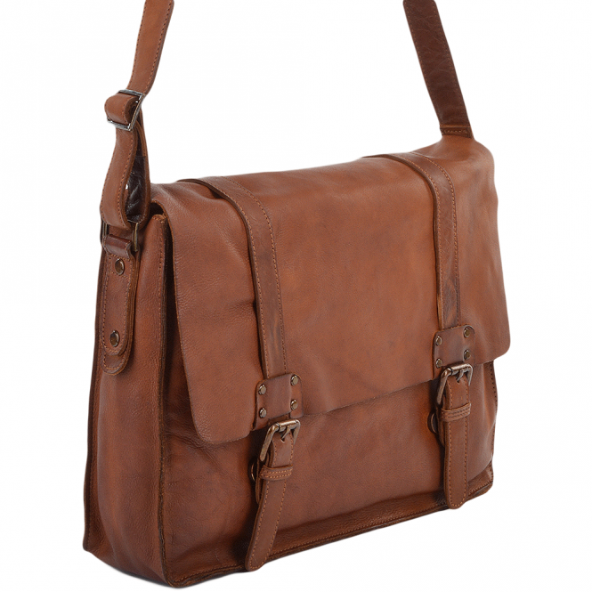 Ashwood Leather Mens Vintage Leather Messenger Bag Rust : 7996