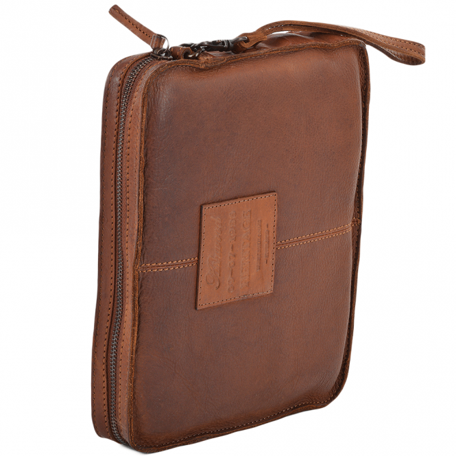 Ashwood Leather Mens Vintage Leather Tablet Sleeve Clutch Bag Rust : 7991