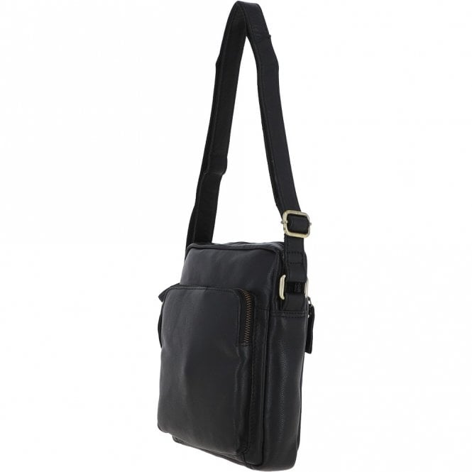 Ashwood Leather Michigan Leather Body Bag Black: M-56