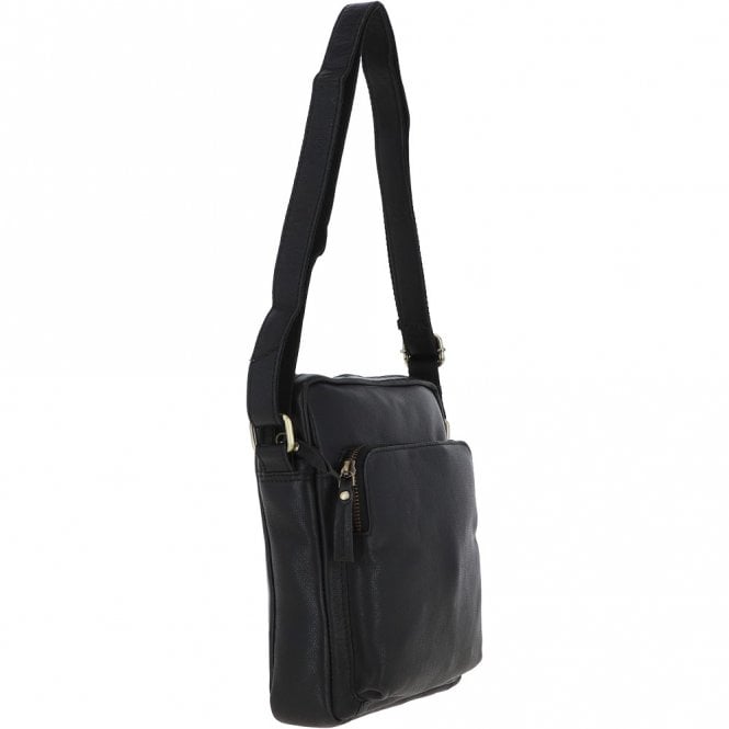 Ashwood Leather Michigan Leather Body Bag Black: M-56