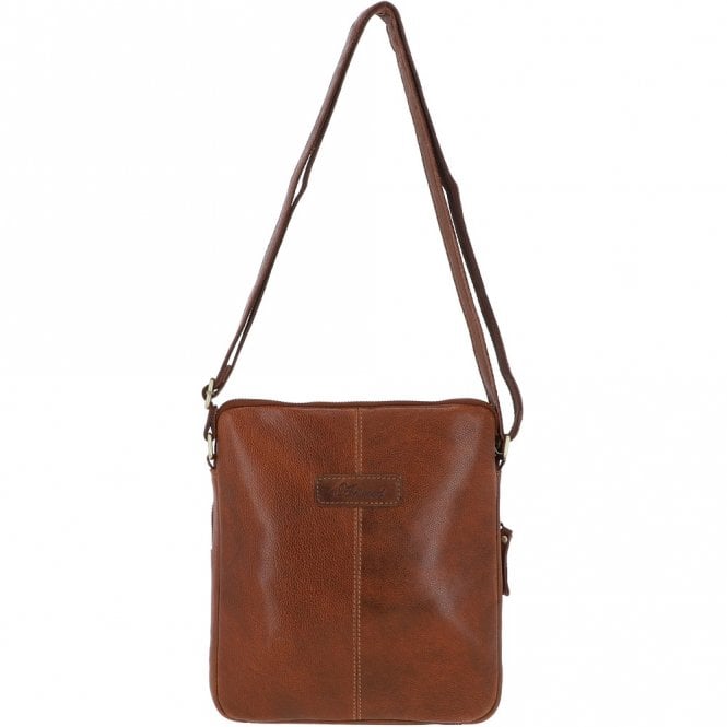 Ashwood Leather Michigan Leather Body Bag Cognac : M-52