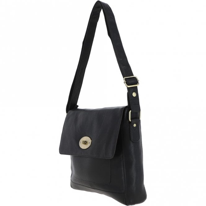 Ashwood Leather Michigan Leather Messenger Bag Black : M-57