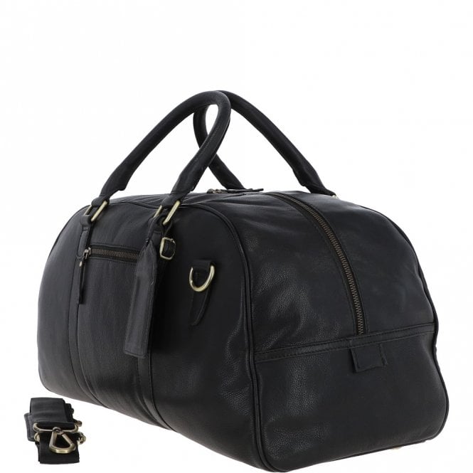 Ashwood Leather Michigan Leather Travel Holdall Black : M-58