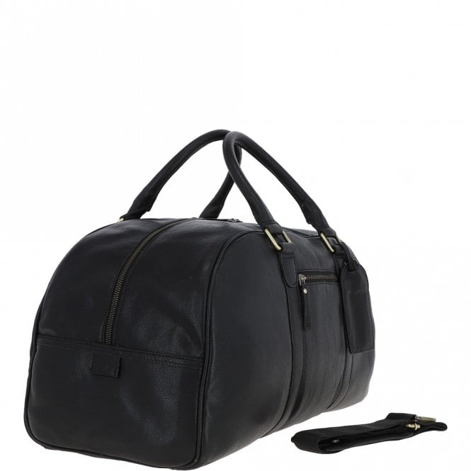 Ashwood Leather Michigan Leather Travel Holdall Black : M-58