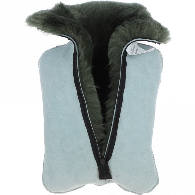 Ashwood Leather Natural Sheepskin Hot Water Bottle Cover Cypress: HW Bottle Cover 2L