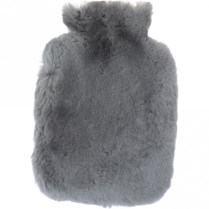 ashwood leather Natural Sheepskin Hot Water Bottle Cover Grey: HW Bottle Cover 2L