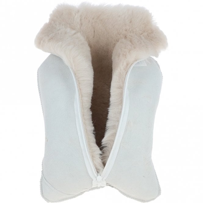 Ashwood Leather Natural Sheepskin Hot Water Bottle Cover Linen: HW Bottle Cover 2L