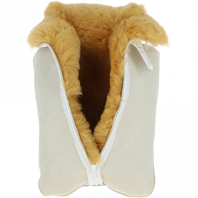 Ashwood Leather Natural Sheepskin Hot Water Bottle Cover Ochre: HW Bottle Cover 2L