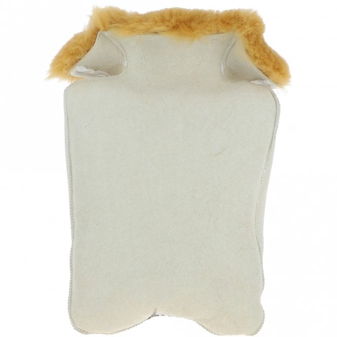 Ashwood Leather Natural Sheepskin Hot Water Bottle Cover Ochre: HW Bottle Cover 2L