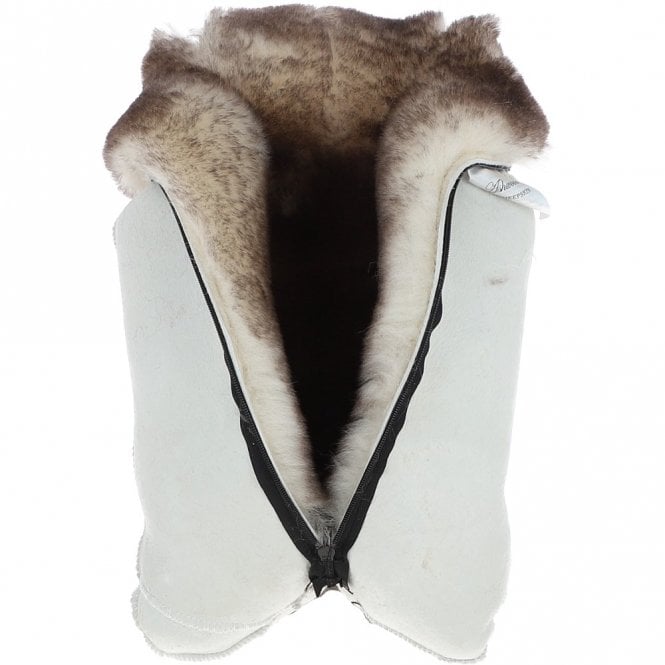 Ashwood Leather Natural Sheepskin Hot Water Bottle Cover Wolf Tip: HW Bottle Cover 2L