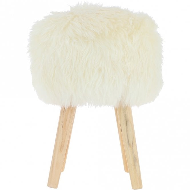ashwood leather New Zealand Sheepskin Stool Natural: NZ Stool