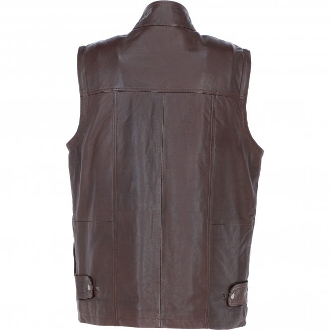 Ashwood Leather Premium Men's Light Brown Leather Utility Vest With Multiple Pockets: Friends