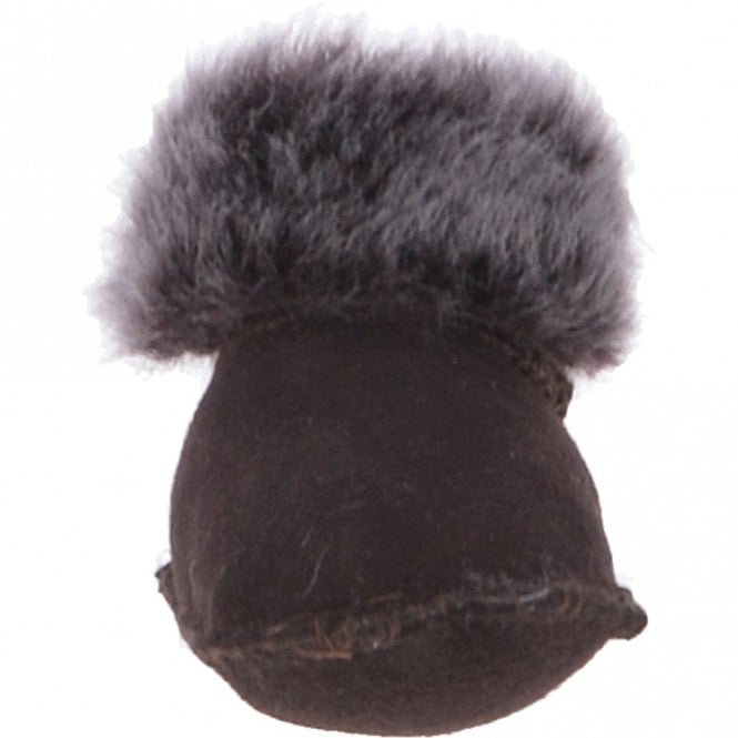 Ashwood Leather Sheepskin Boot Key Ring : Brown/Snuff