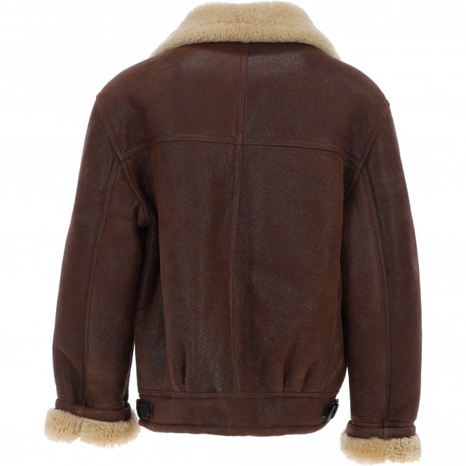 Ashwood Leather Sheepskin Flying Jacket Antique Beige : Luan