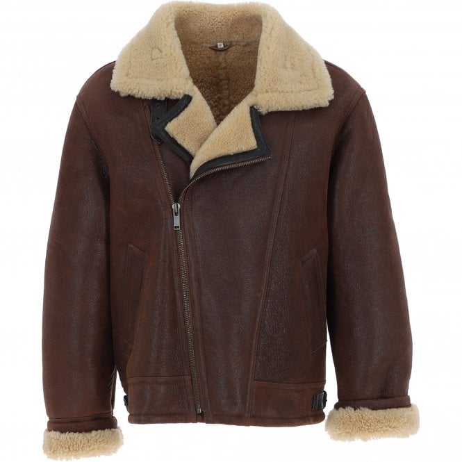 ashwood leather Sheepskin Flying Jacket Antique Beige : Luan