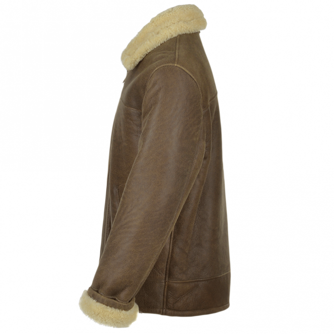 Ashwood Leather Sheepskin Flying Jacket Antique : Hunter