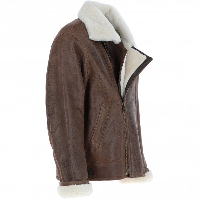 Ashwood Leather Sheepskin Flying Jacket Antique : Luan