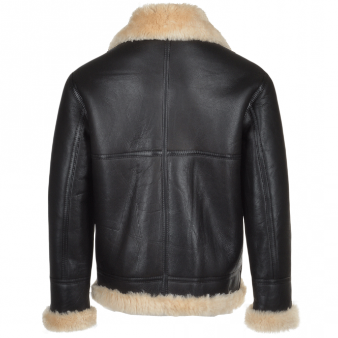 Ashwood Leather Sheepskin Flying Jacket Brown/ Cream : Leo