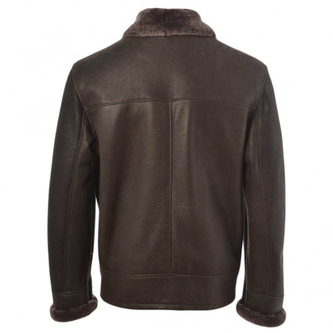 Ashwood Leather Sheepskin Flying Jacket Mouse Cotton : Hunter