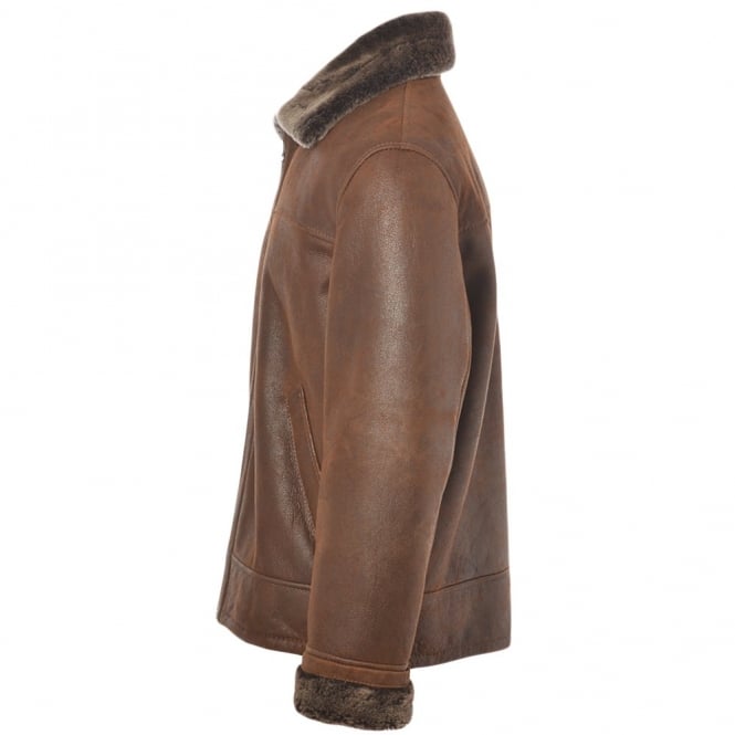 Ashwood Leather Sheepskin Flying Jacket Tobacco : Hunter
