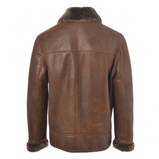 Ashwood Leather Sheepskin Flying Jacket Tobacco : Hunter