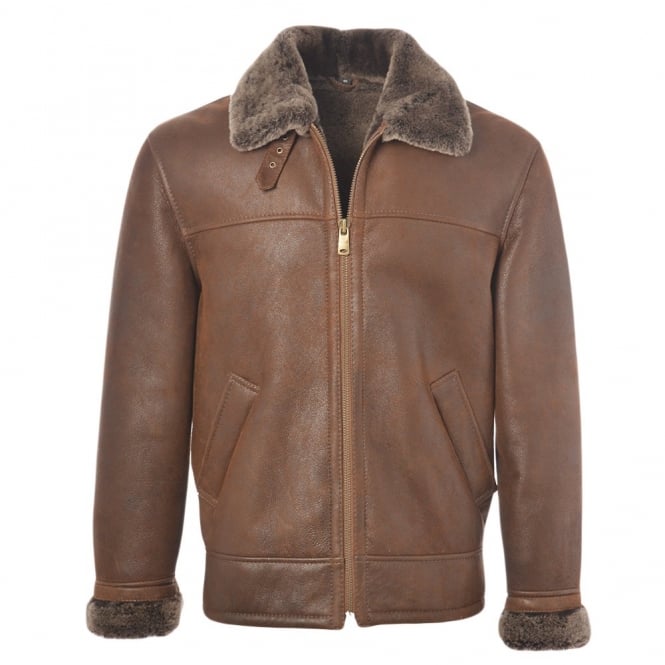 ashwood leather Sheepskin Flying Jacket Tobacco : Hunter