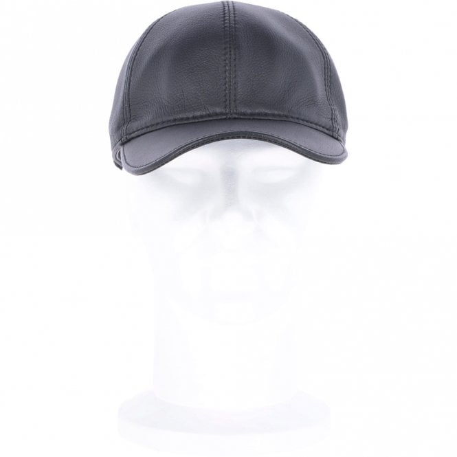 ashwood leather Sheepskin Leather Baseball Cap Black : Gibson