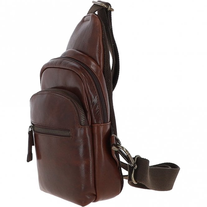 Ashwood Leather Small Ashwood Hi Veg Leather Sling Bag Tempo Brown : 8147