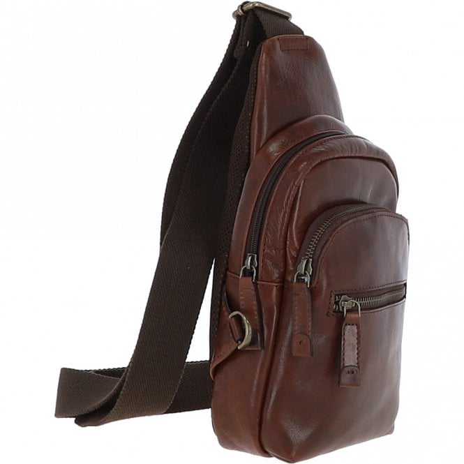 Ashwood Leather Small Ashwood Hi Veg Leather Sling Bag Tempo Brown : 8147