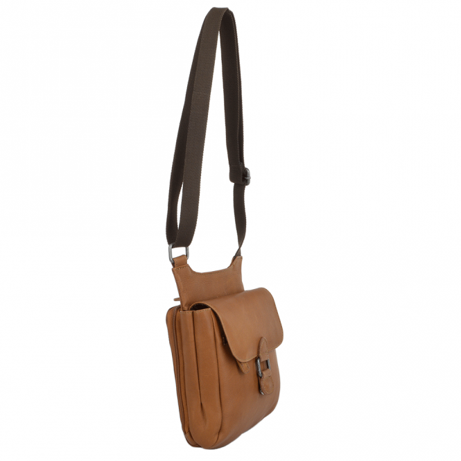 Ashwood Leather Small Columbian Leather Travel Bag Tan : 8142