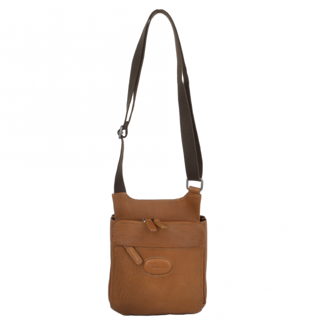Ashwood Leather Small Columbian Leather Travel Bag Tan : 8142