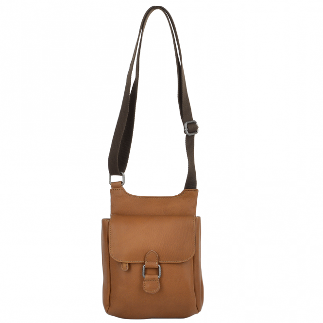 ashwood leather Small Columbian Leather Travel Bag Tan : 8142