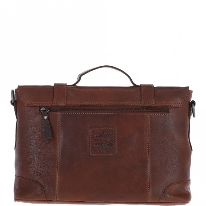 Ashwood Leather Small Leather Work Briefcase Tan/brown : 4553