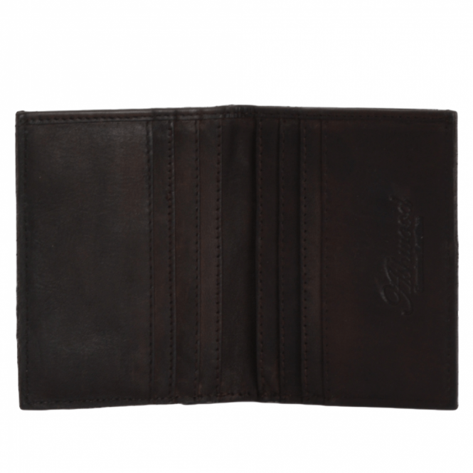 Ashwood Leather Small Vintage Dipped 3 Card Bill Fold Leather Wallet Brown :1777