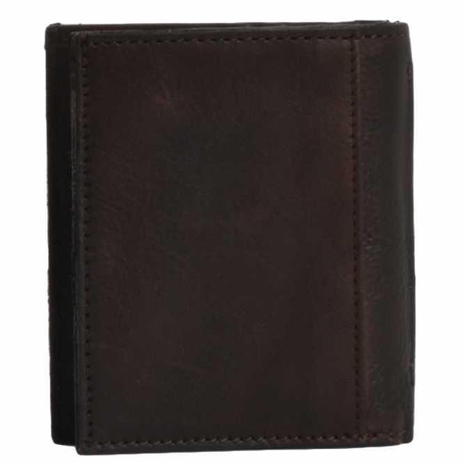Ashwood Leather Small Vintage Dipped 3 Card Bill Fold Leather Wallet Brown :1777