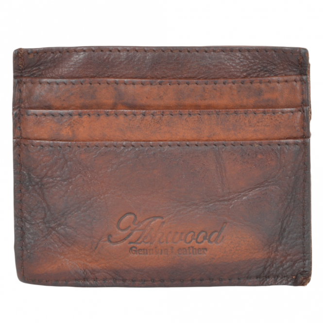 Ashwood Leather Small Vintage Effect 6 Card Holder Rust : 1778