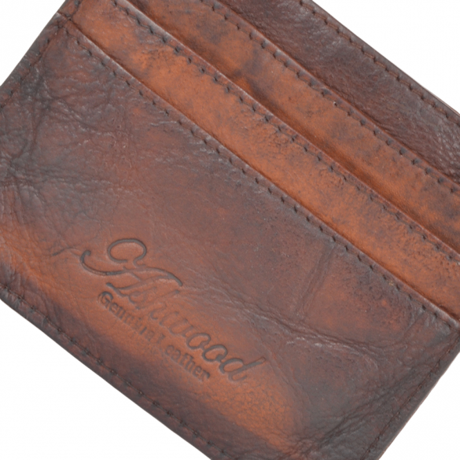 Ashwood Leather Small Vintage Effect 6 Card Holder Rust : 1778
