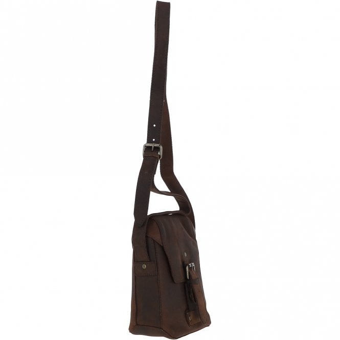 Ashwood Leather Small Vintage Leather Messenger Bag Brown: Miro