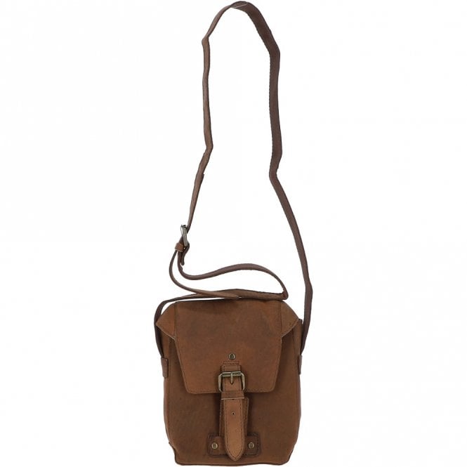 ashwood leather Small Vintage Leather Messenger Bag Tan: Miro