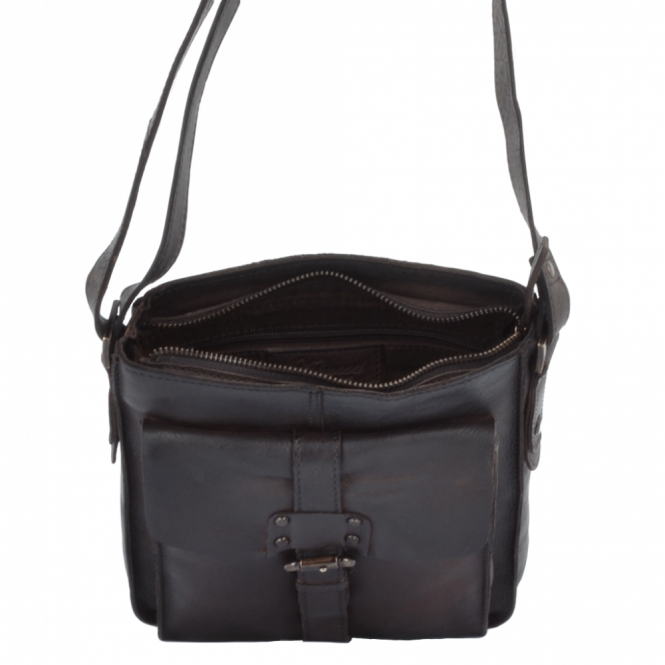 Ashwood Leather Small Vintage Leather Travel Bag Brown : 7993