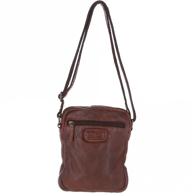 Ashwood Leather Small Vintage Wash Leather Travel Bag Brandy : GIN