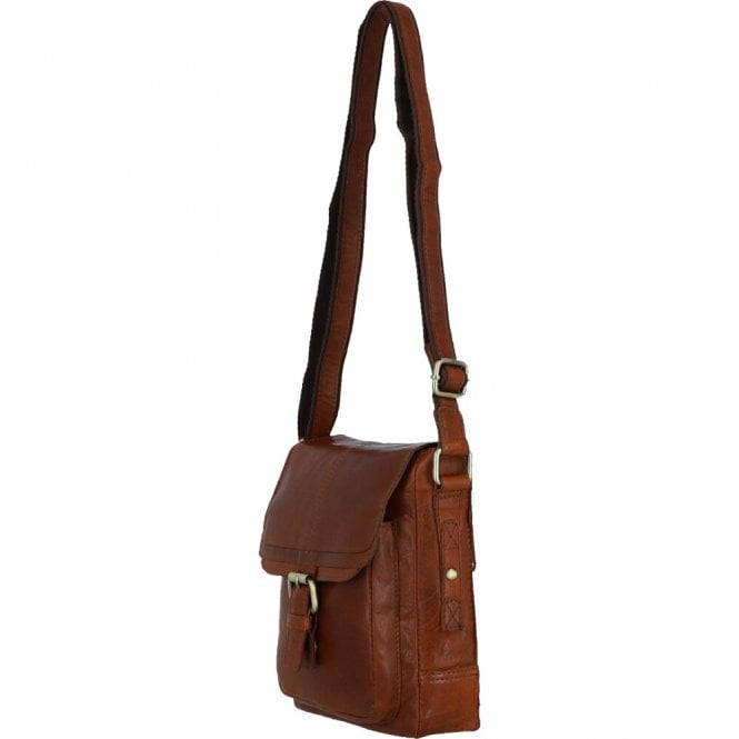 Ashwood Leather Small Vintage Wash Leather Travel Bag Tan: G-31